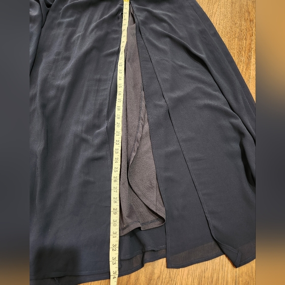 Lulu's Heavenly Hues Navy Blue Double V-Neck Maxi Dress, Size Large - Picture 12 of 14